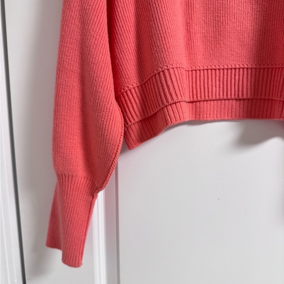 Free People Easy Street Cropped Sweater Coral - Picture 2 of 3